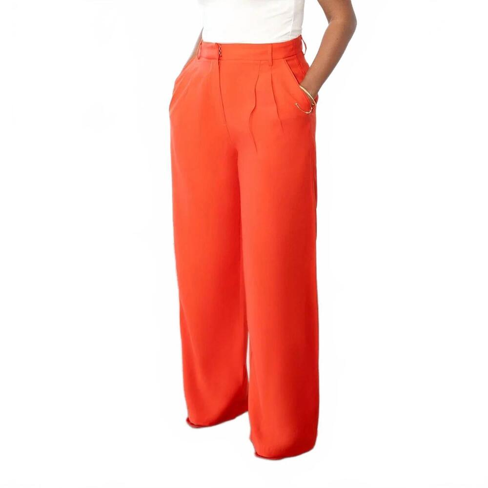 NEW LUCY PARIS haley pants in red orange